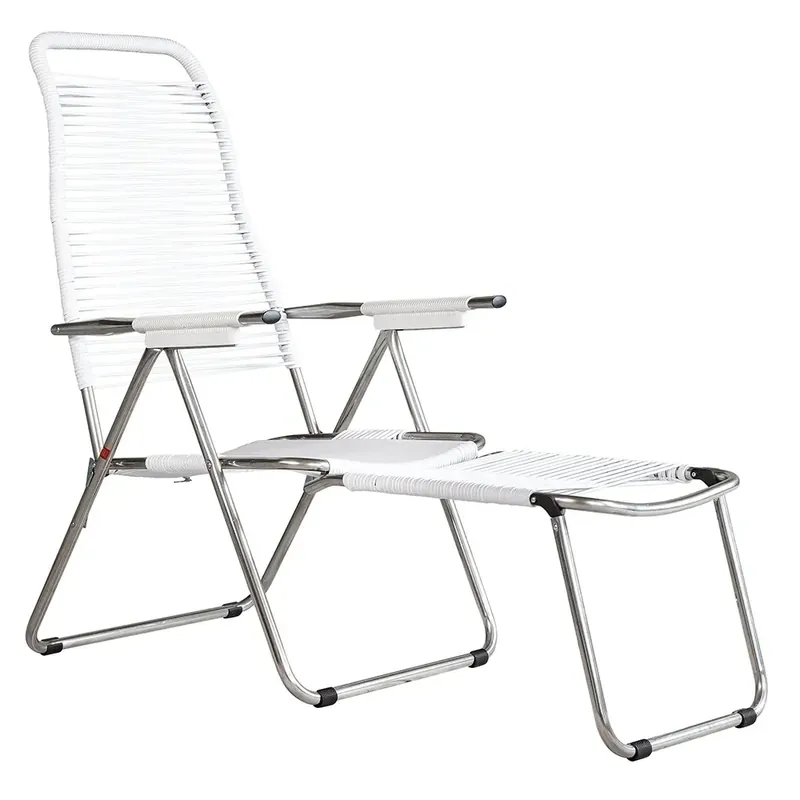 Begränsad tid Spaghetti solstol vit aluminium
